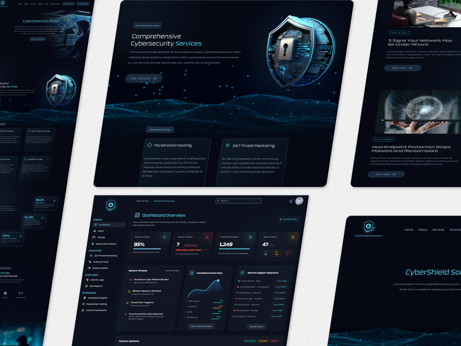 CyberShield Solutions Mockup